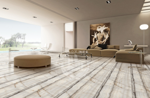 Ступень керамогранит Superb Satuario Grande 120x30, белая, глянцевая  120x30 Глянцевый Белый
