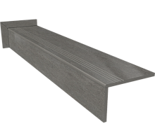 Ступень керамогранит Фондамента 120x30, тёмно-серая, матовая  120x30 Матовый Светло-серый Тёмно-серый Серый