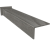 Ступень керамогранит Фондамента 120x30, тёмно-серая, матовая  120x30 Матовый Светло-серый Тёмно-серый Серый