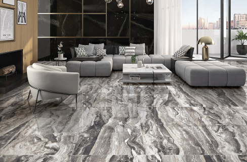 Керамогранит Nero Decor 120x60, серый, белый, черный, глянцевый OC0000053 120x60 Глянцевый High Glossy Серый Белый Черный