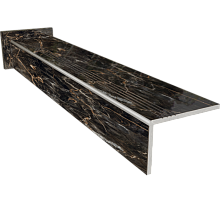 Ступень керамогранит Wind Natural Royal 120x30, черная, глянцевая  120x30 Глянцевый Черный