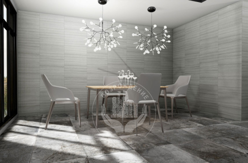 Ступень керамогранит Silk 120x30, серая, неполированная  120x30 Неполированный Серый