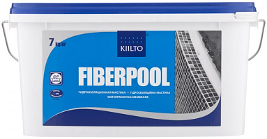 Готовая гидроизоляционная мастика на основе СБР Kiilto Fiberpool 7 кг    