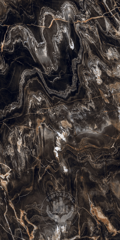 Керамогранит Wind Natural Royal 120x60, черный, глянцевый OC0000017 120x60 Глянцевый High Glossy Черный
