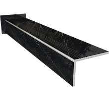 Ступень керамогранит Nero Marquinia 120x30, черная, глянцевая  120x30 Глянцевый Черный