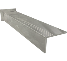 Ступень керамогранит Pulpis Gray 120x30, серая, глянцевая  120x30 Глянцевый Серый