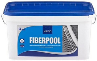 Готовая гидроизоляционная мастика на основе СБР Kiilto Fiberpool 14 кг    