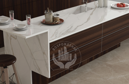 Керамогранит Cosmo Blue 240x80, черный, синий, глянцевый OC0000062 240x80 Глянцевый Черный Синий