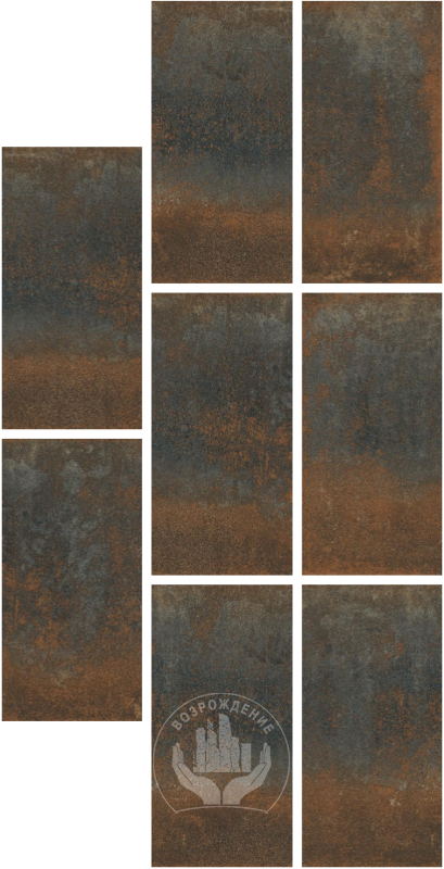 Керамогранит Stenly Brown 120x60, коричневый, матовый OC0000034 120x60 Матовый Коричневый