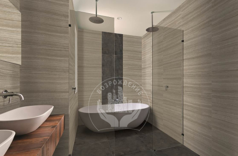 Ступень керамогранит Silk 120x30, серая, неполированная  120x30 Неполированный Серый