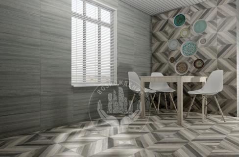 Ступень керамогранит Silk 120x30, серая, неполированная  120x30 Неполированный Серый