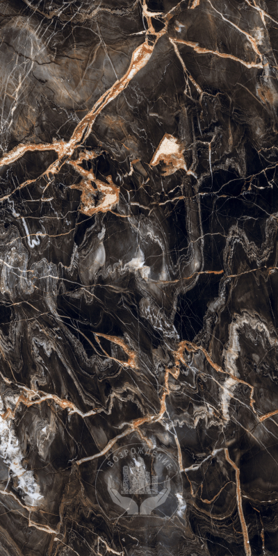 Керамогранит Wind Natural Royal 120x60, черный, глянцевый OC0000017 120x60 Глянцевый High Glossy Черный