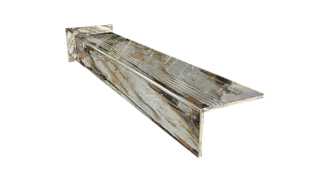 Ступень керамогранит Typhoon Gold 160x30, коричневая, металлик  160x30 Металлик Коричневый